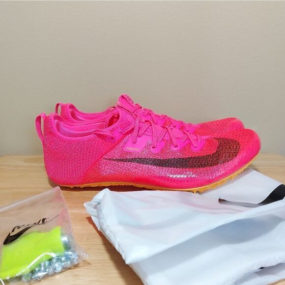 Nike Zoom Superfly Elite 2 Pink Orange Track Spikes CD4382-600 Men's Size 9 - Picture 1 of 7